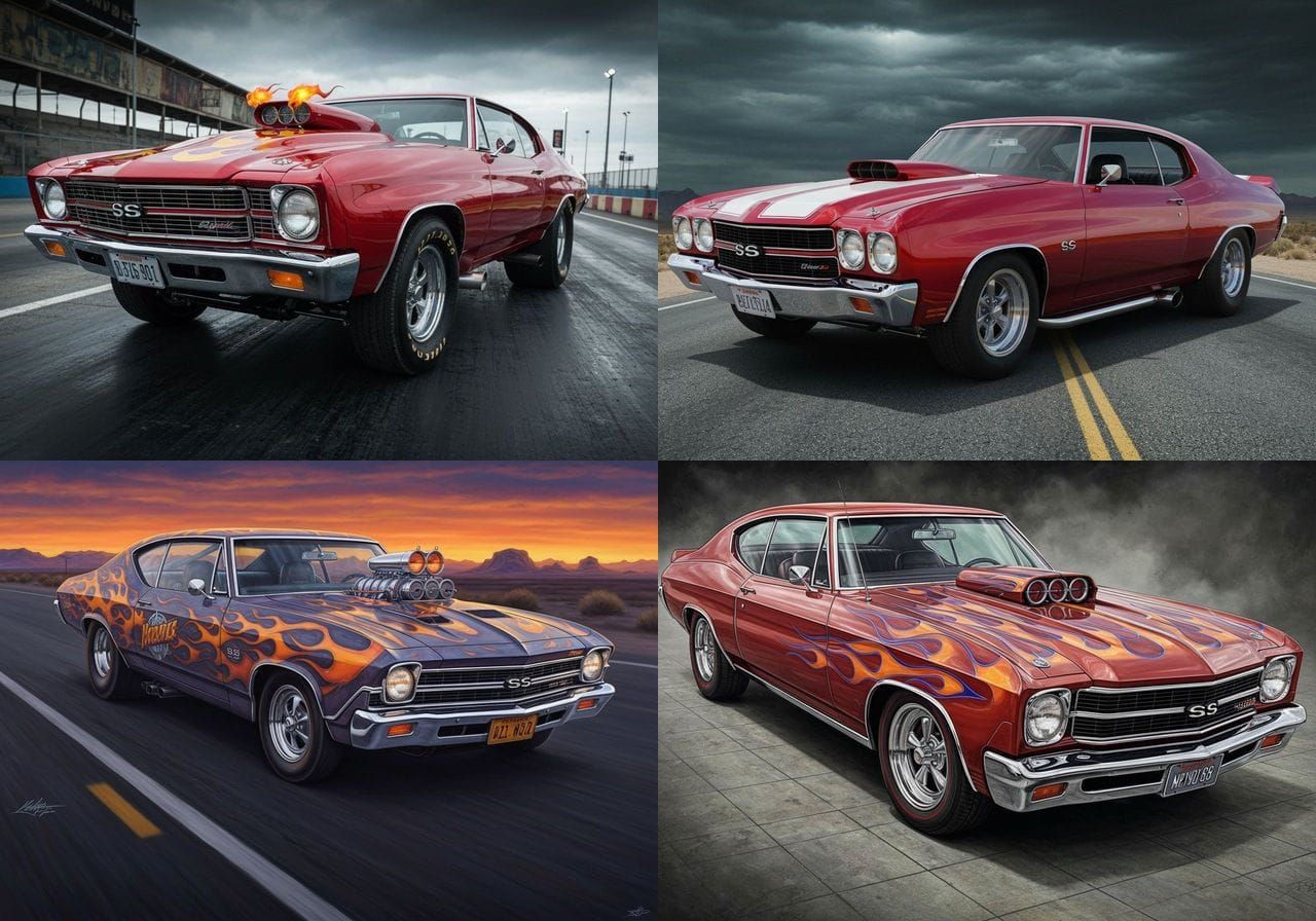 Hyper Realistic Souped-Up Chevy Chevelle SS in Big Daddy Rot...