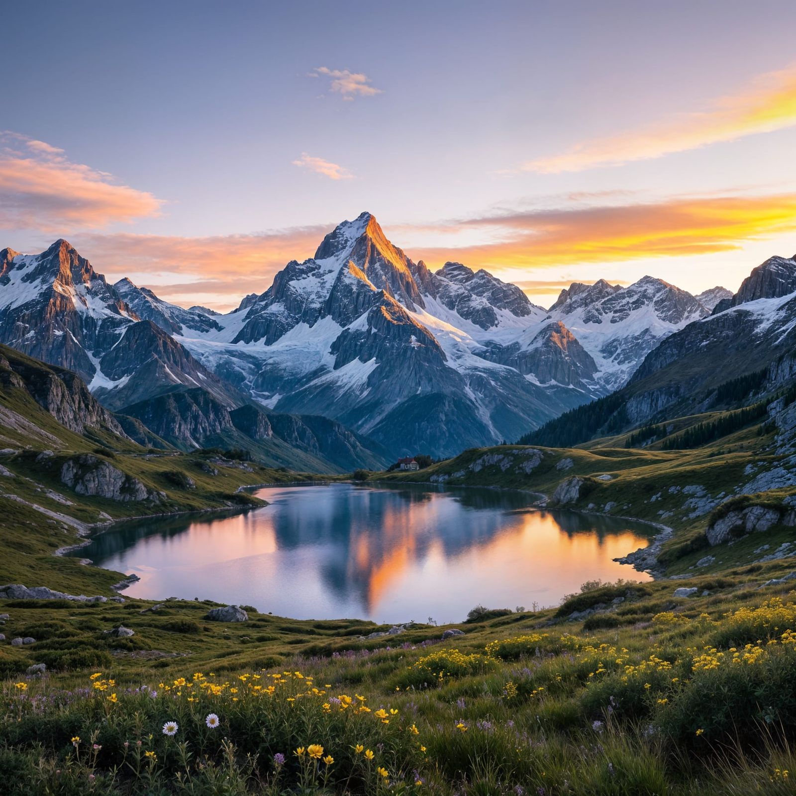 AI Generated Beautiful Landscape With Scenic View