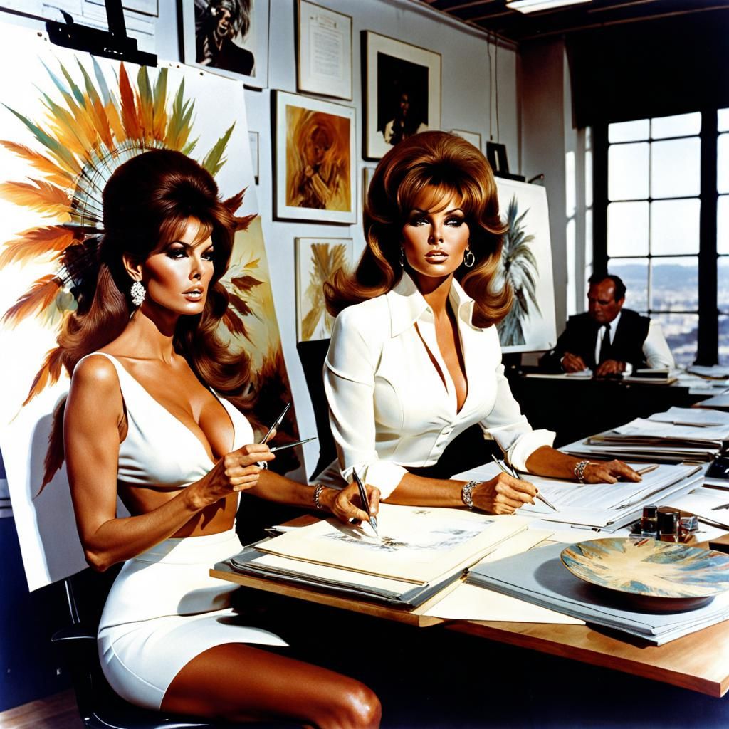 Raquel Welch at Work: Classic Pin-Up Art
