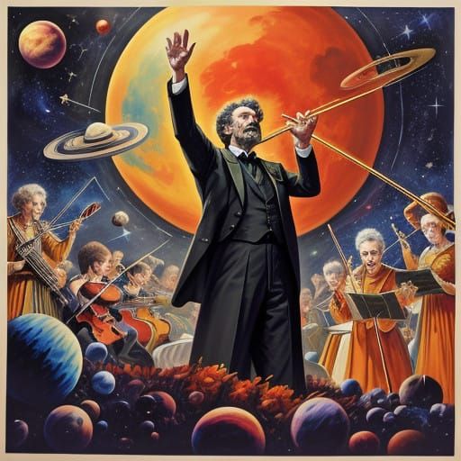 Galactic Conductor Leads Starbound Musicians in Celestial Ha...