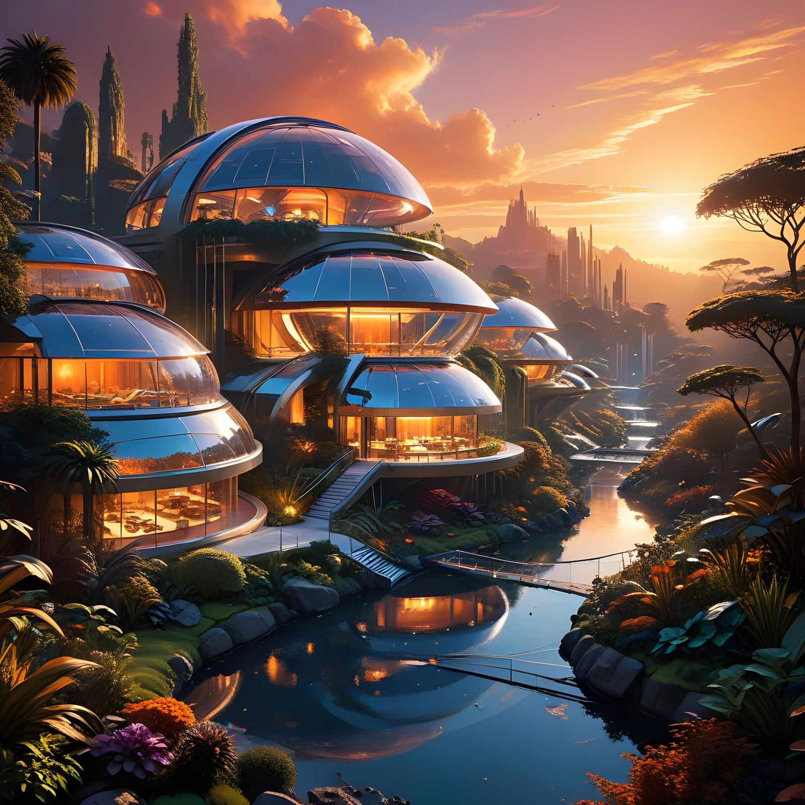 Sustainable City in the Sky with Community Gardens and Solar...