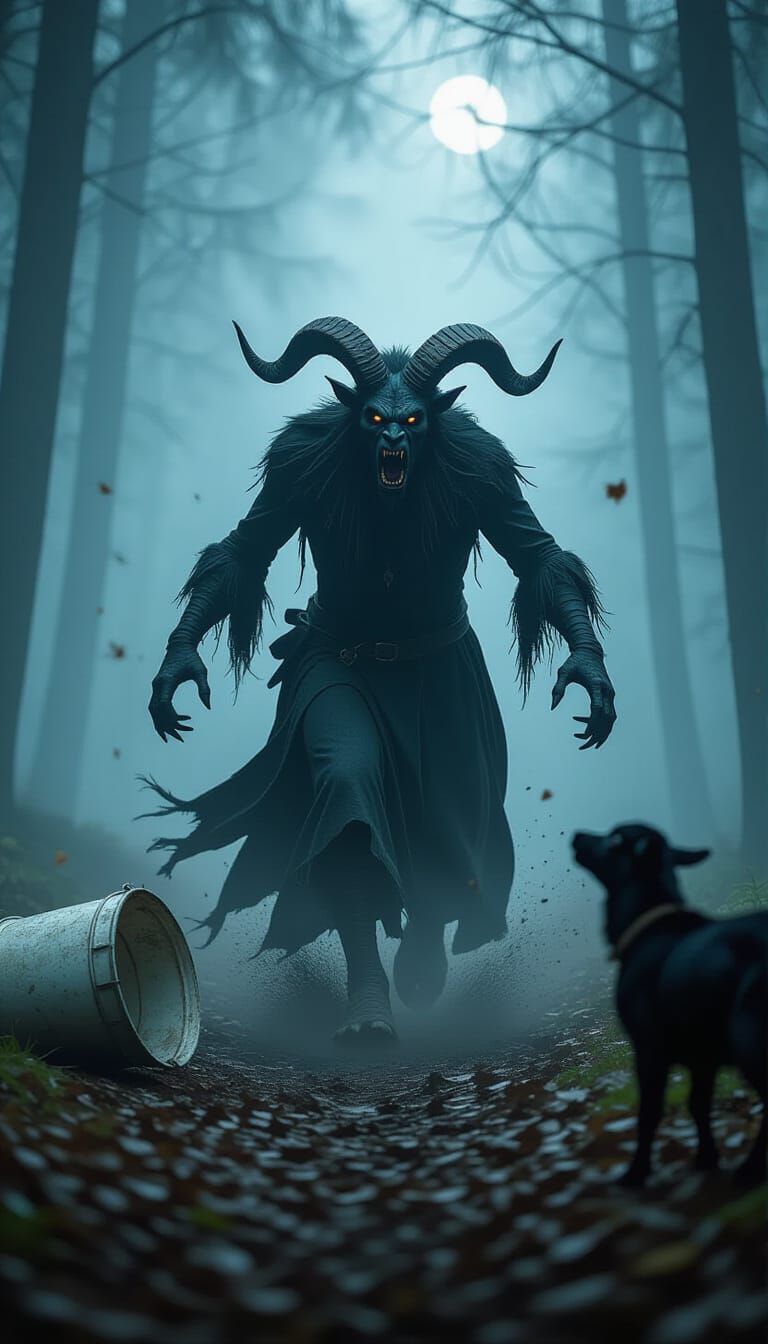 Panicked Beast Flees Foggy Woods in Ultra-Realistic 8K