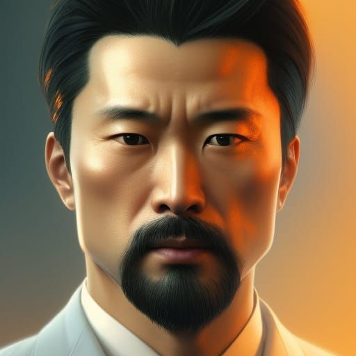 Hyperdetailed Portrait of Japanese Man in Unreal Engine