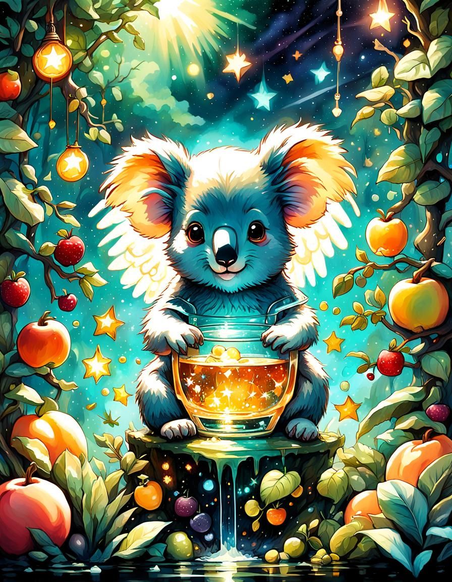 Angelic Baby Chibi in Emerald Fruits Garden