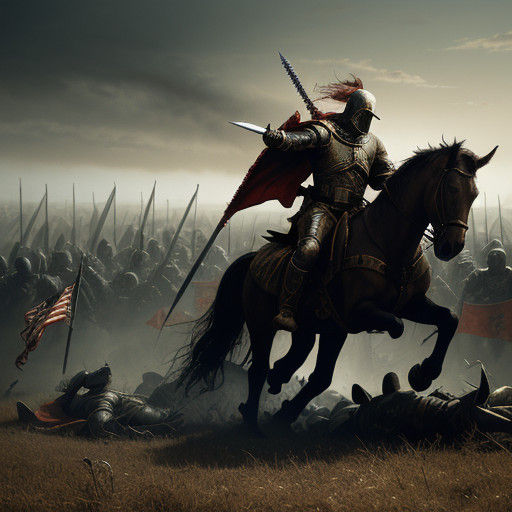 Dystopian Medieval Carnage in Golden Light