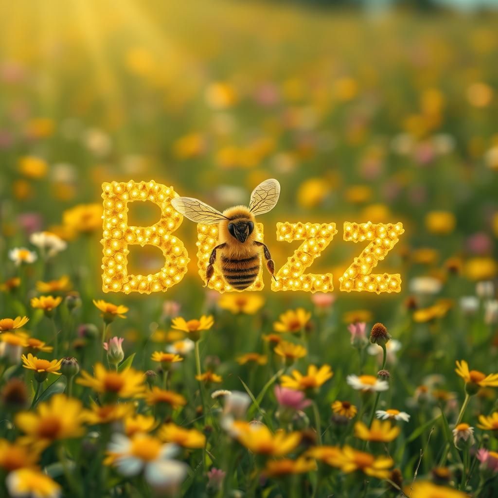 Glowing Bees Form "Buzz" in Wildflower Meadow
