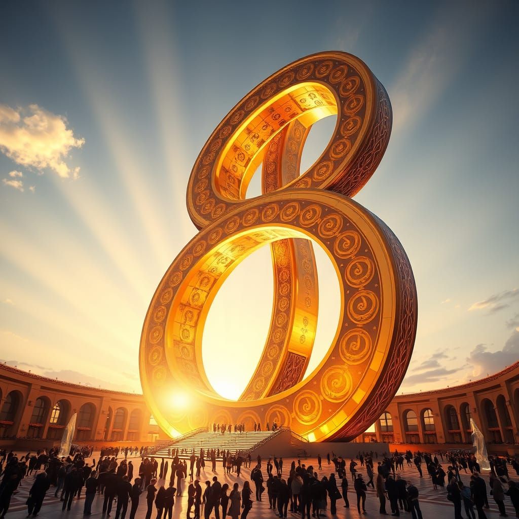 The Cosmic 8: A Futuristic Marvel in Ancient Style