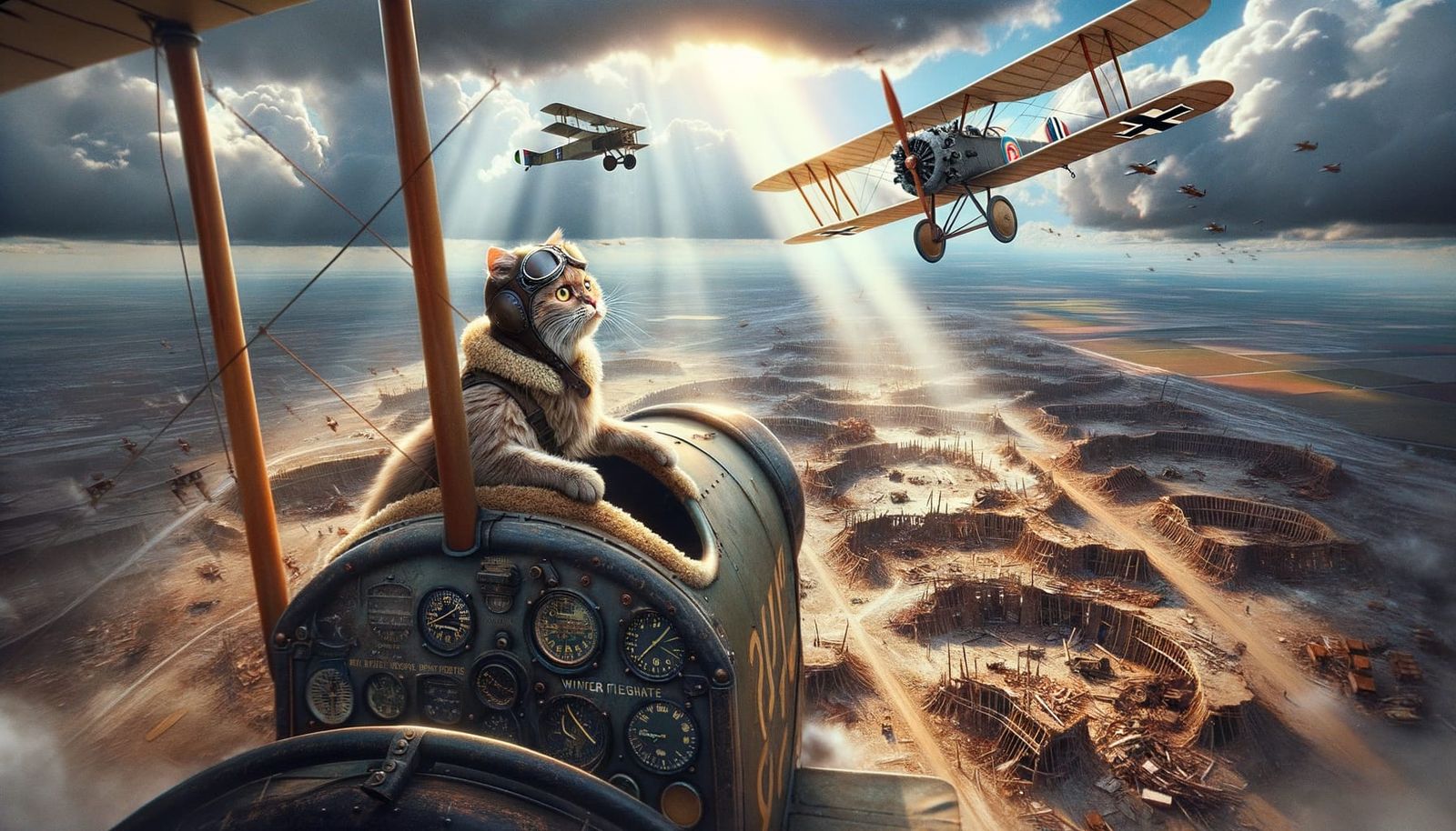 World War One Pilot Cat