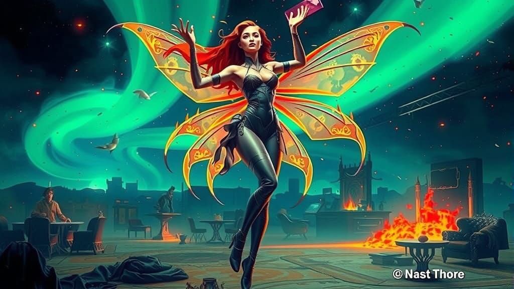 A fiery fairy of the burning twilight.