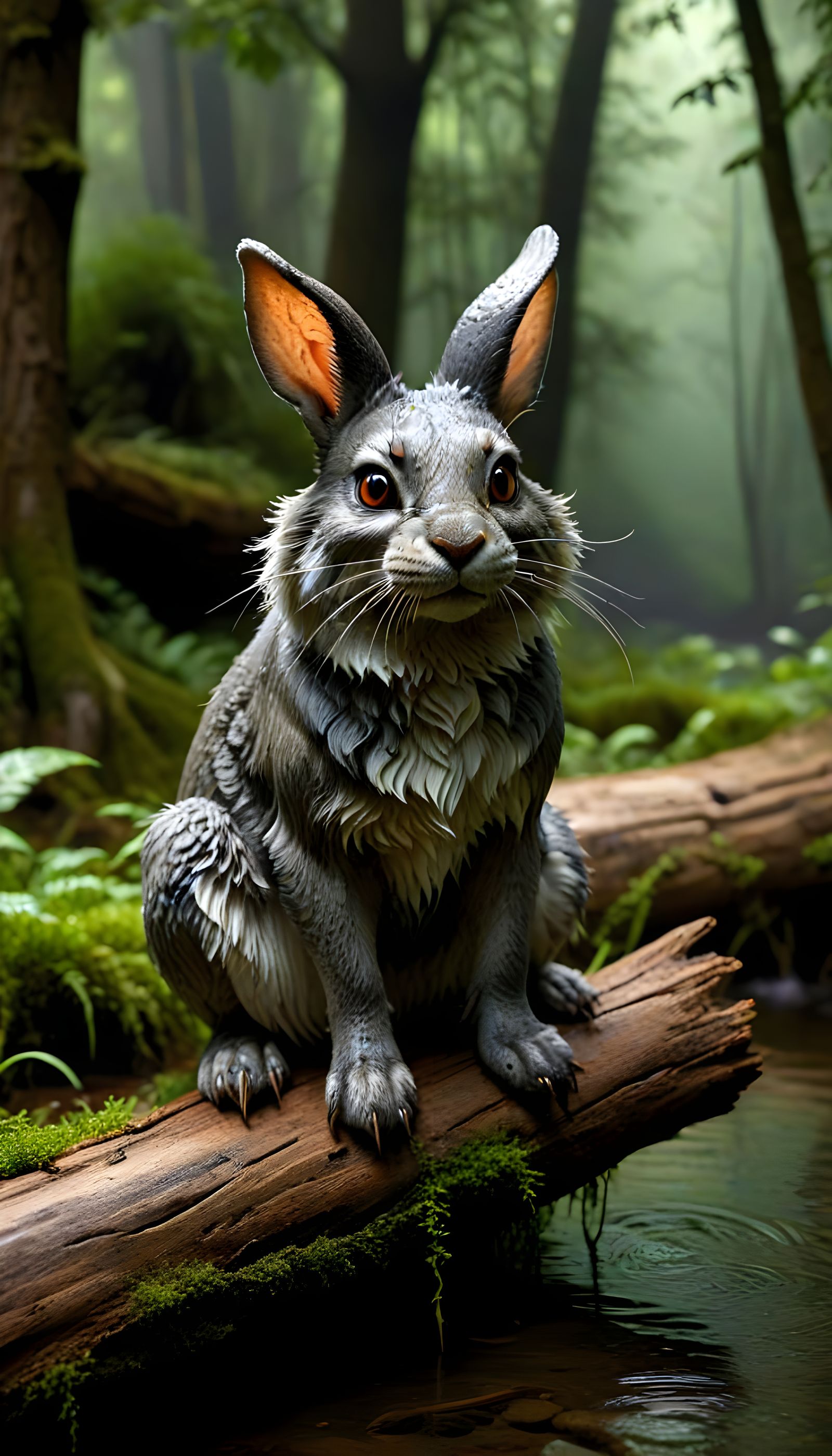 “Nature’s Mixup - Oh my! What long nails you have bunny rabbit.”