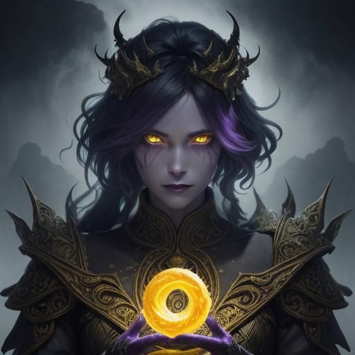 Enraged Donut in Dark Fantasy Art Nouveau Style