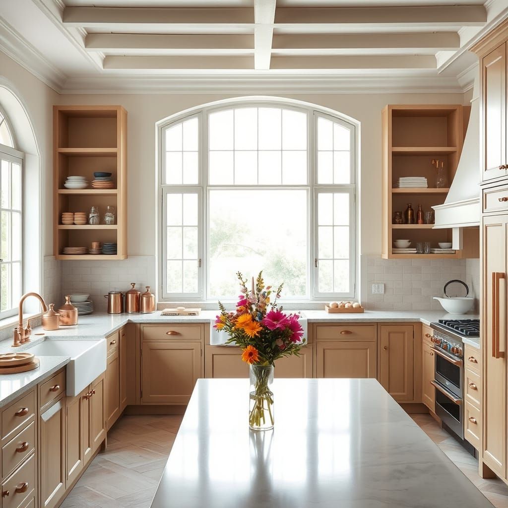 Colonial Kitchen with Elegant Accents