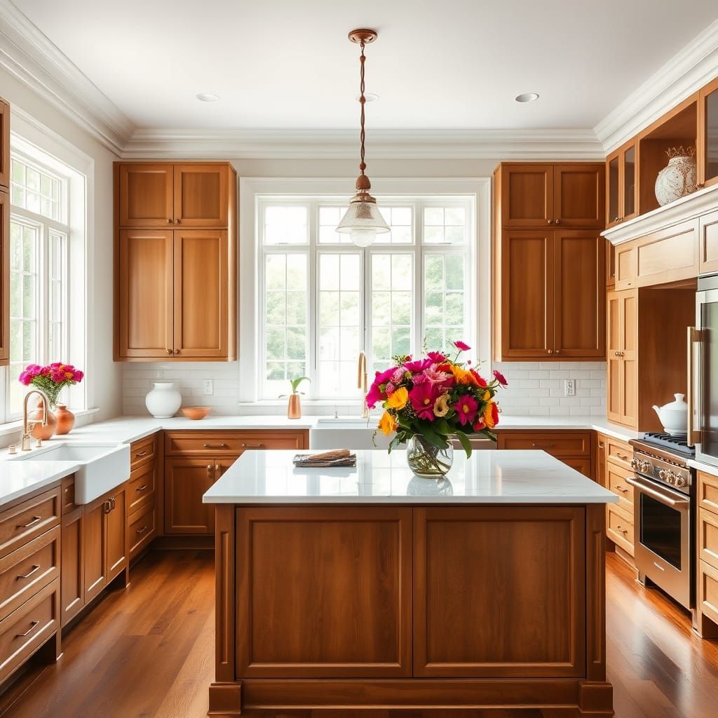 Colonial Style Kitchen with Luxurious Details