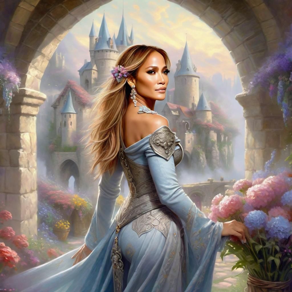 Ethereal Portrait of Woman in Medieval Dress