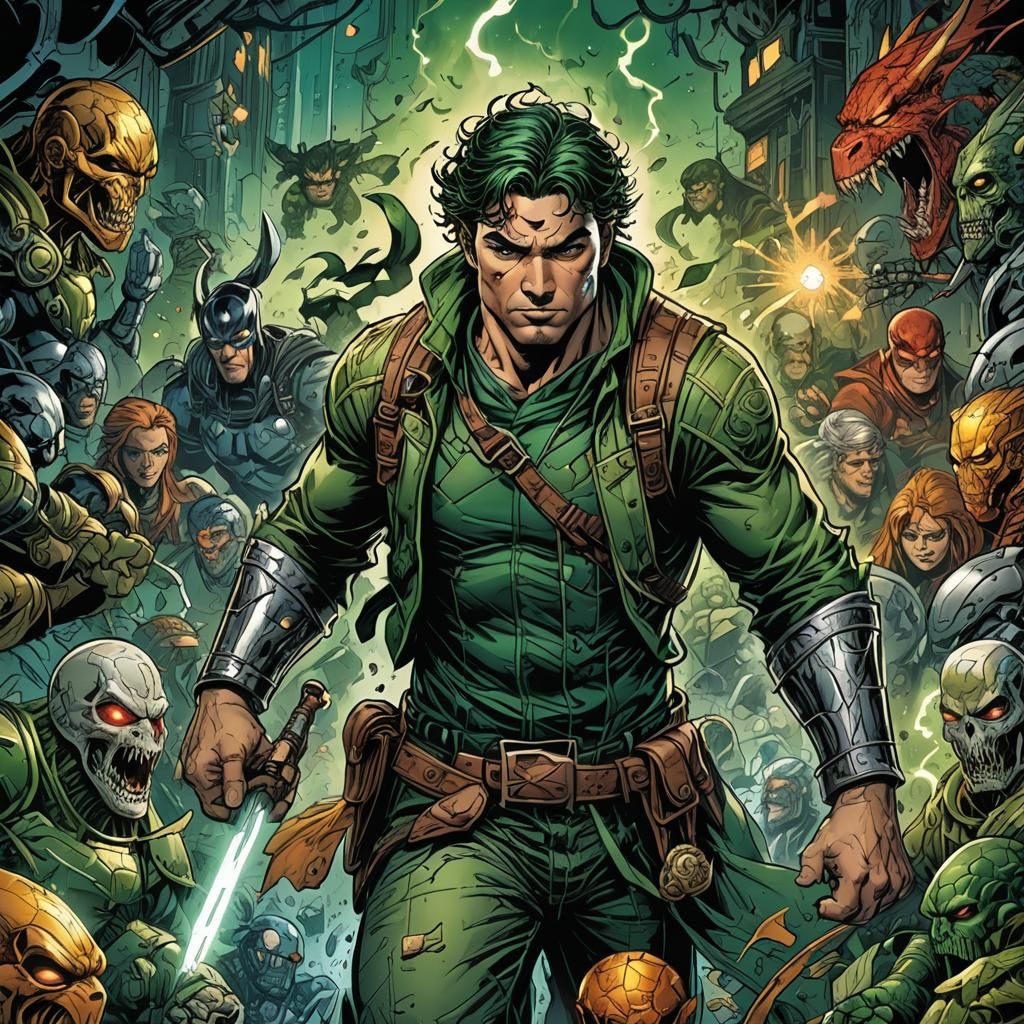 Dynamic Comic Book Art in Vibrant Colors