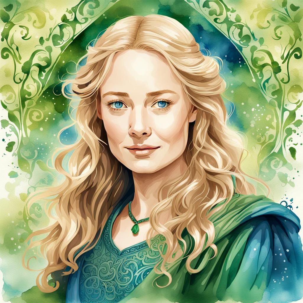 Éowyn Vector Art in a Baroque Style