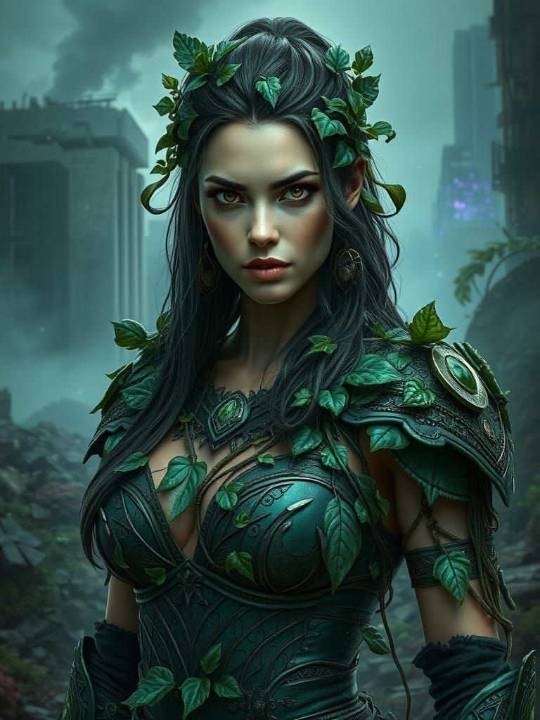 Eco-Warrior Mother Nature in Emerald Armor