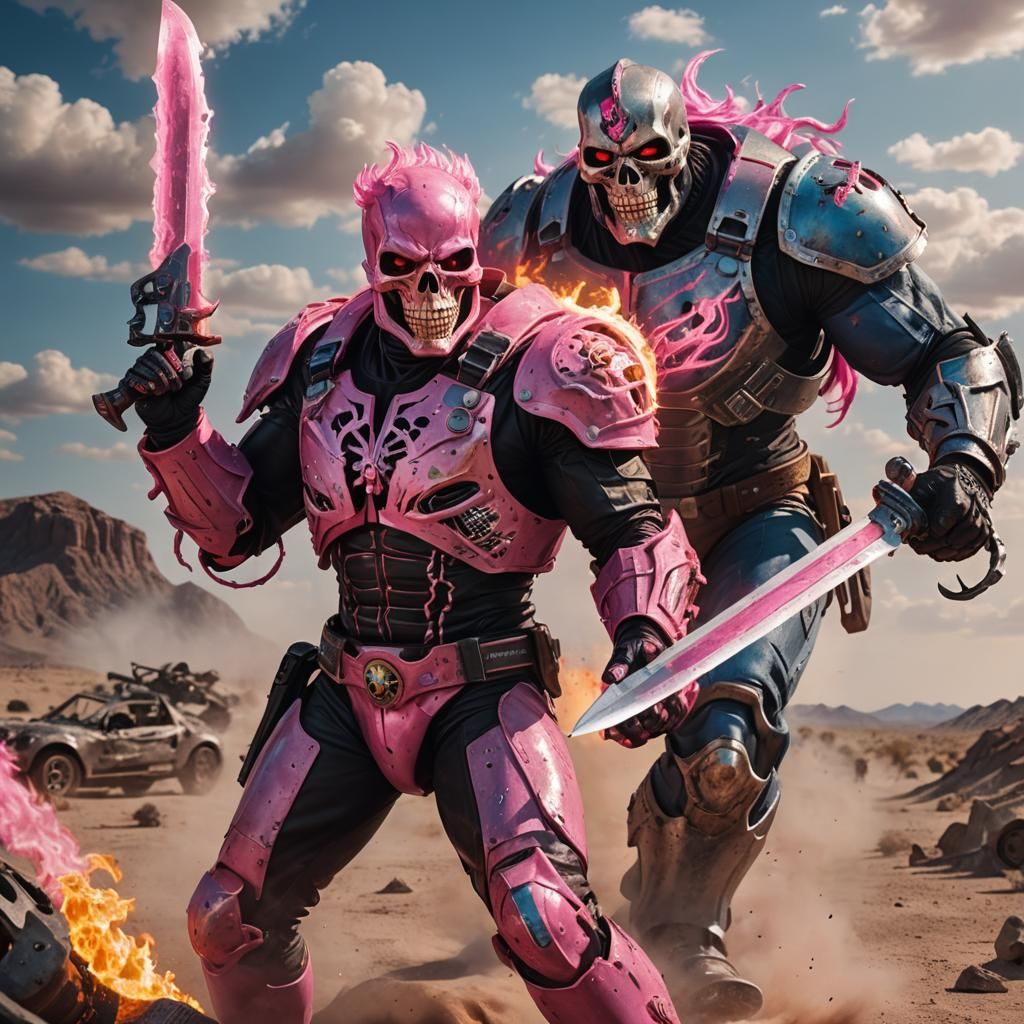 Armored Warrior vs Ghost Rider Hulk in Desert Battle