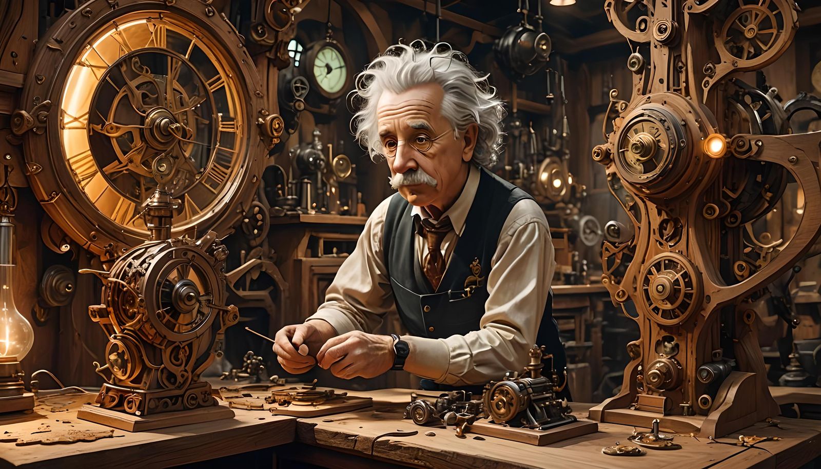 Einstein's Clock for the Fairy Queen: Hyperrealistic Art
