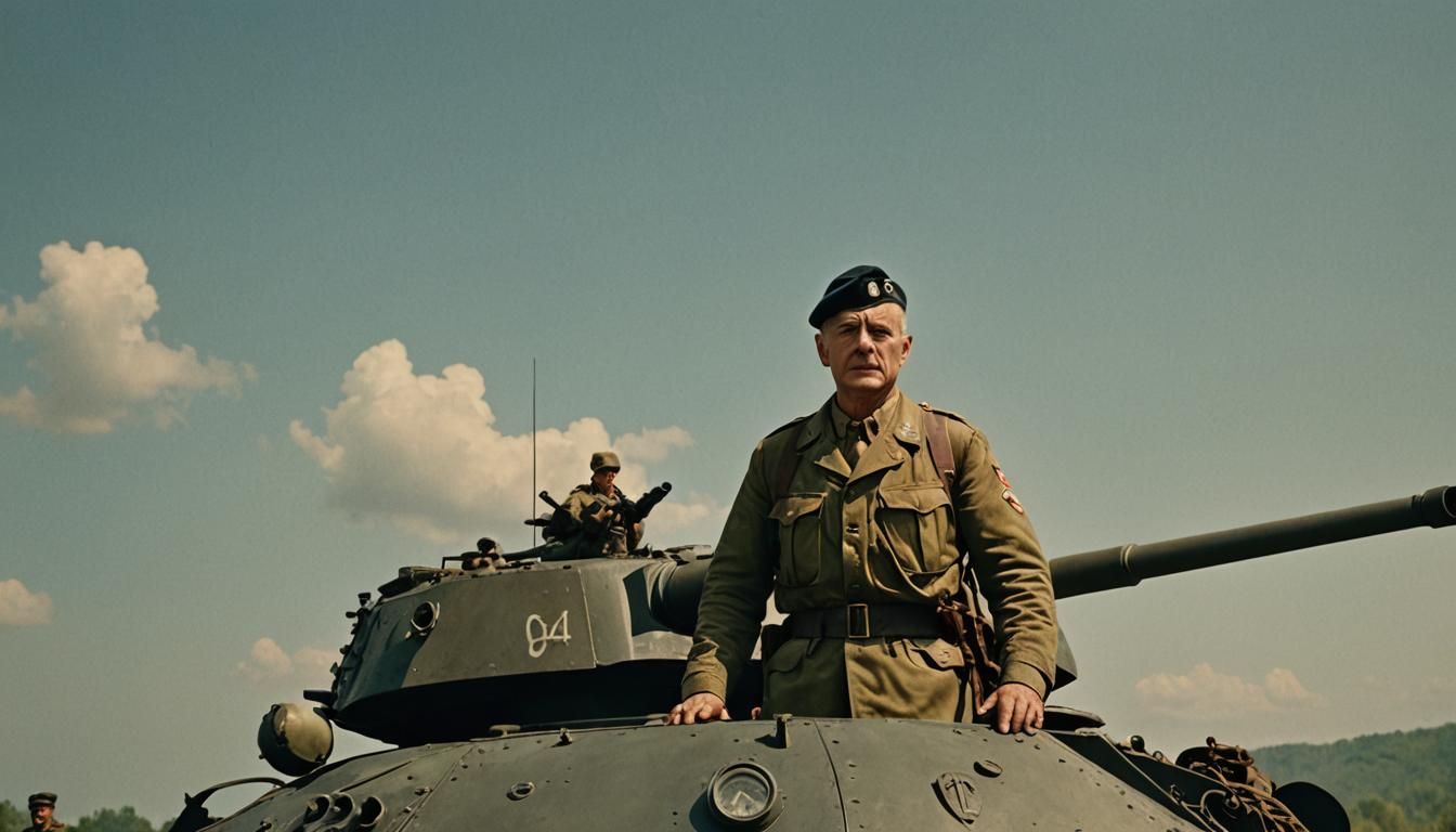 WWII American Commander: Cinematic Film Still