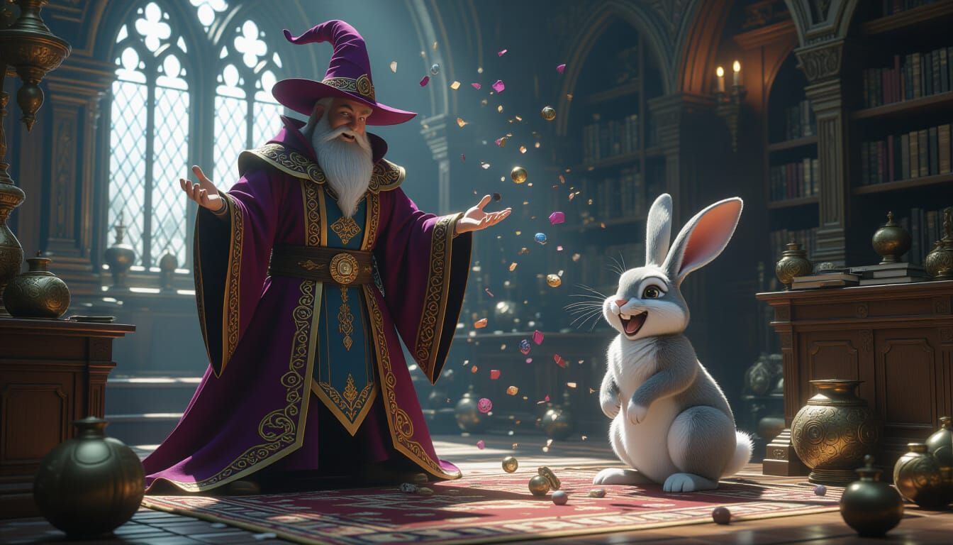 Magician's Misfortune: Rabbit Teases in 3D Game Style