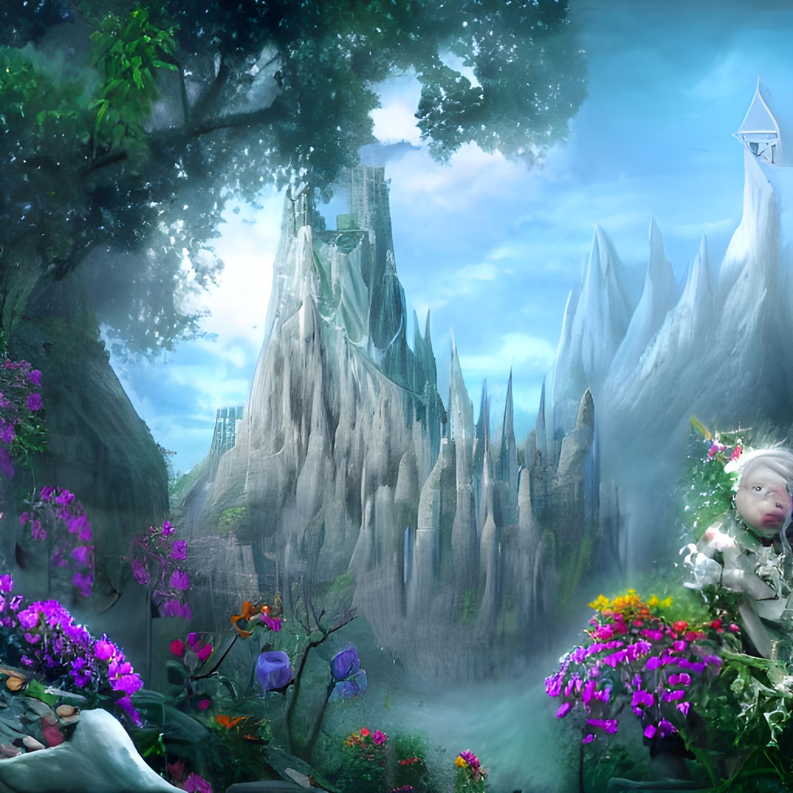 Wizard's Flower: Detailed Matte Painting