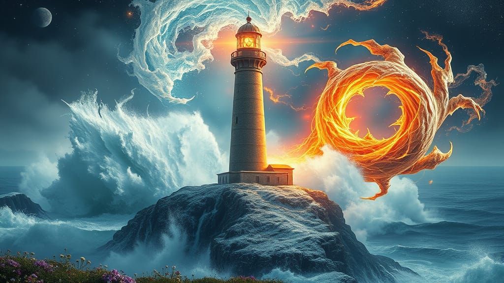 Ancient Lighthouse Transforms into Elemental Avatar