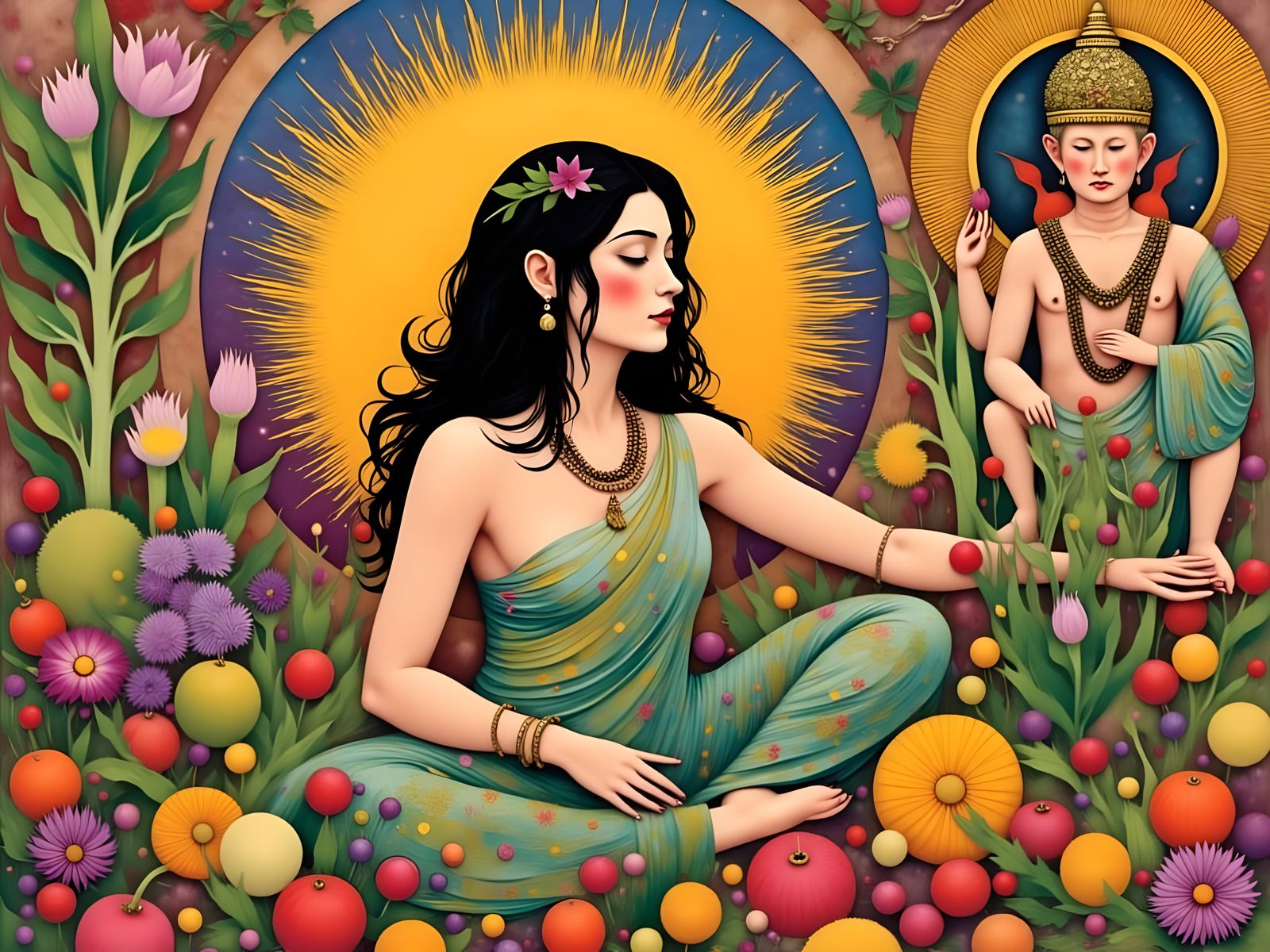 At the foot of the divine