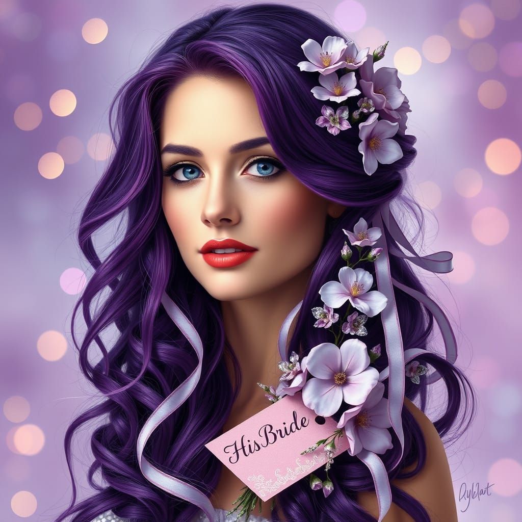 Ethereal Bride in Lavender and Plum