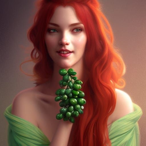 Festive Woman Portrait in Hyperdetailed Style