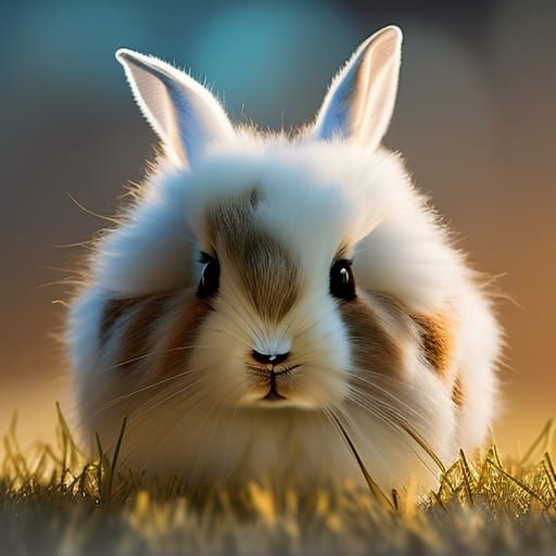Rabbit in Crystal Sphere: Ultra Realistic Image