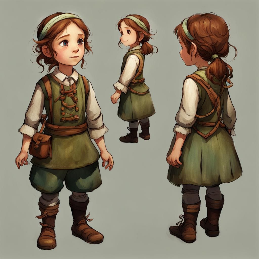 Portrait of a Compassionate Halfling Woman