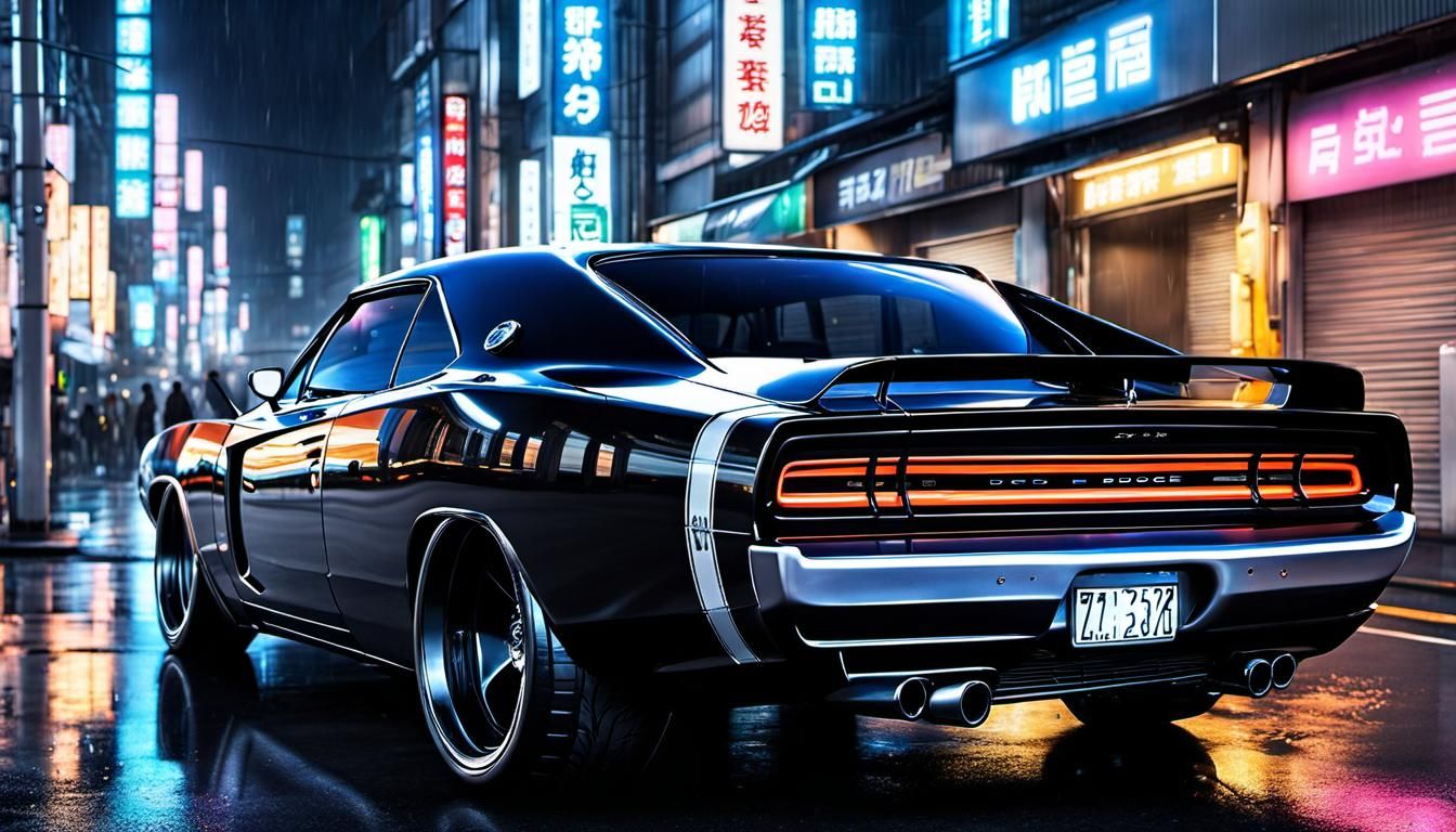 Xenomorph Charger in Tokyo: Hyper-Detailed Anime Concept