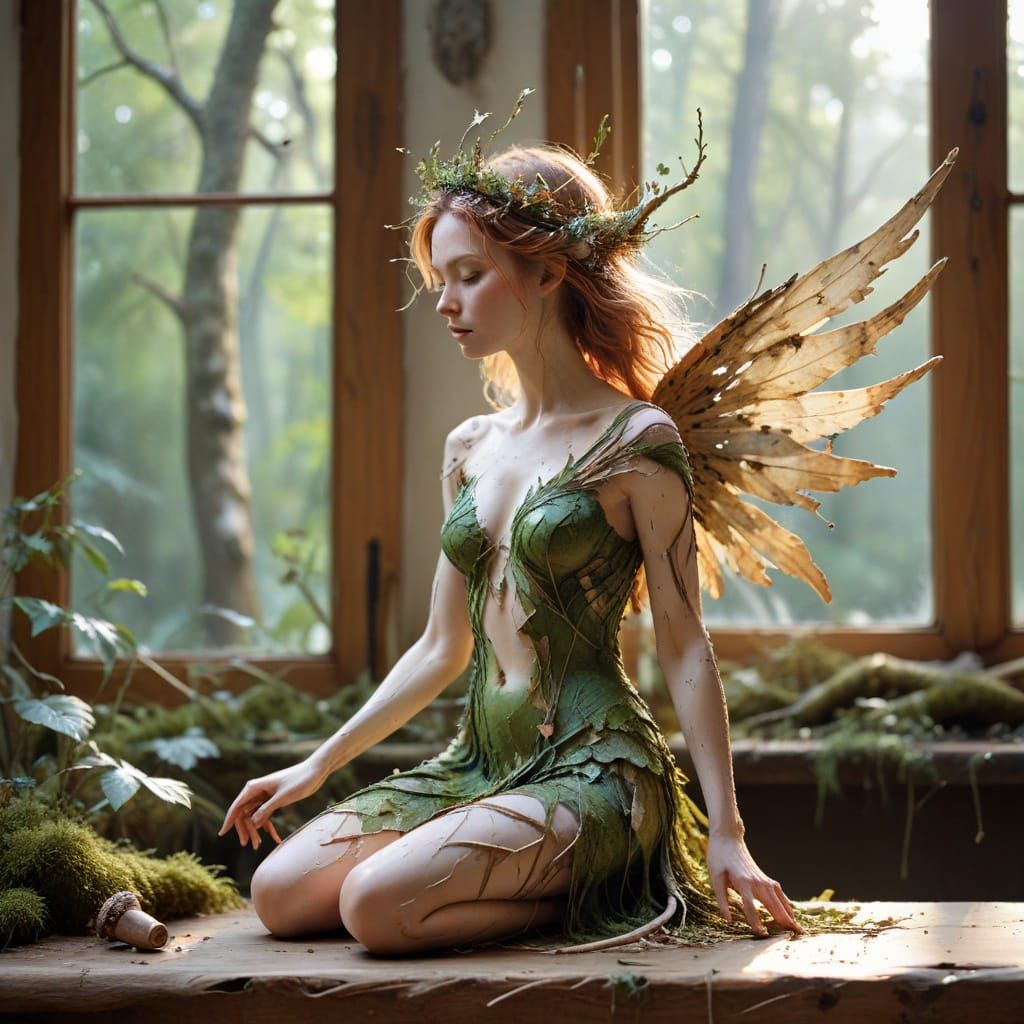 Sunlit Woodland Studio: Forest Fairy Sculpture
