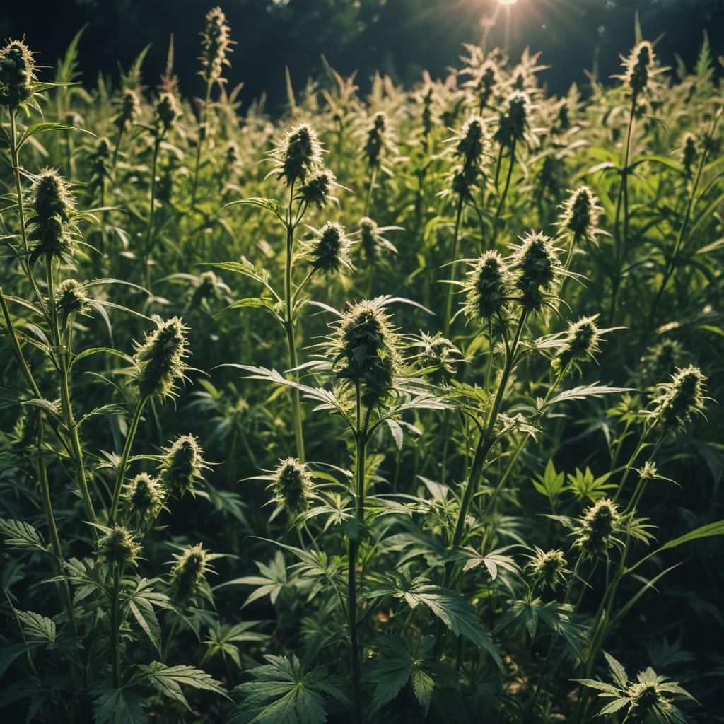 Cinematic Film Still of Cannabis