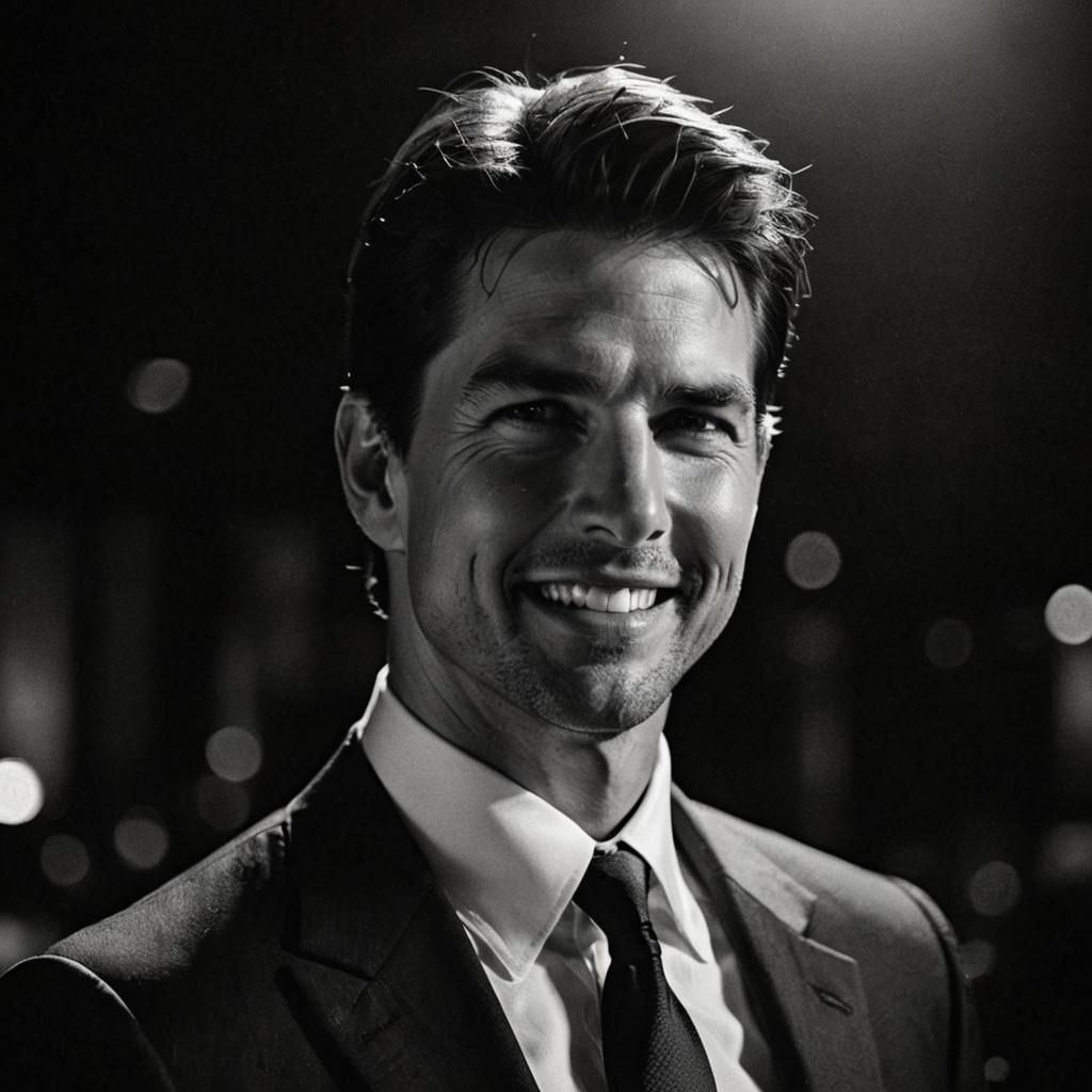 Film Noir Portrait of a Man in Suit