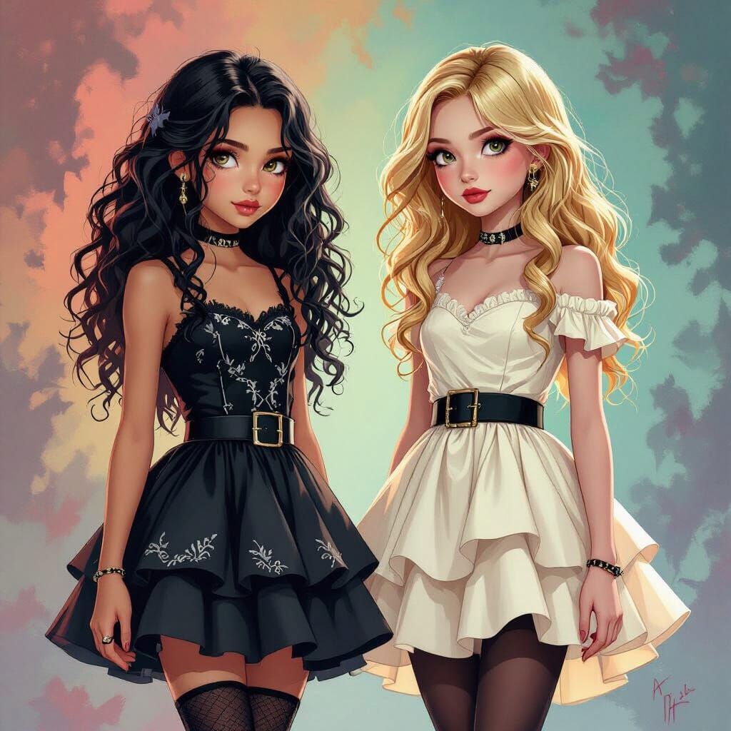 Haunted Teenage Girls Ready for Zombie Prom