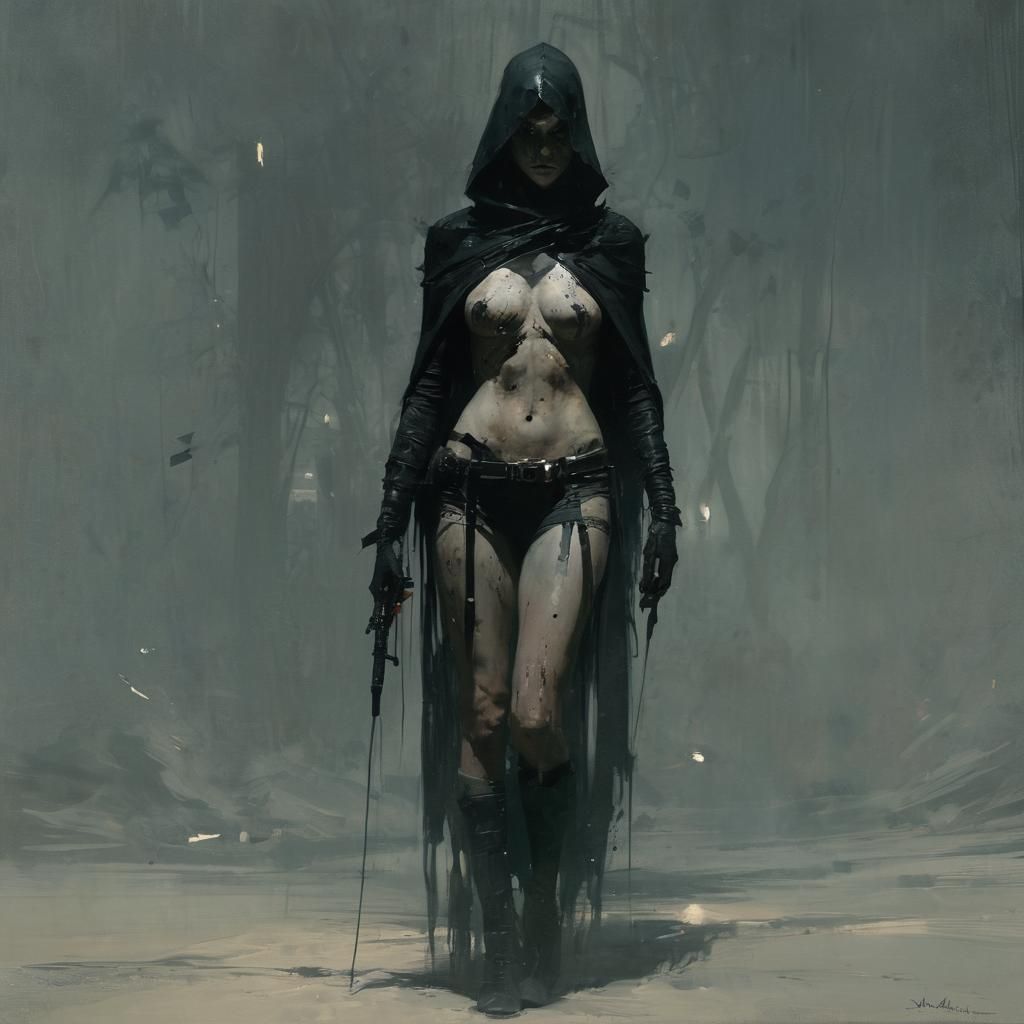 Grimdark Cityscape Impasto Painting