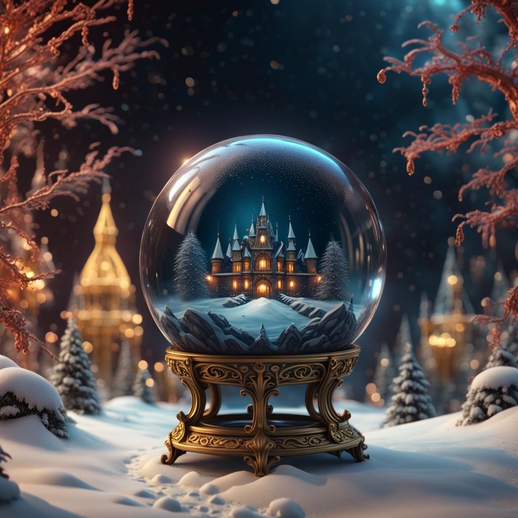 New Year Crystal Ball: Detailed Matte Painting