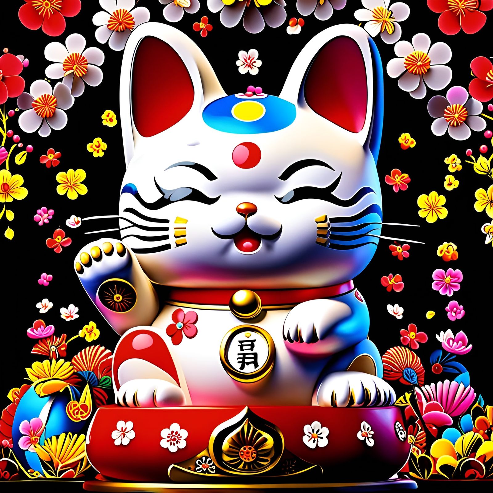 Maneki-Neko, Lucky Fortune Cat wishes You Good Luck