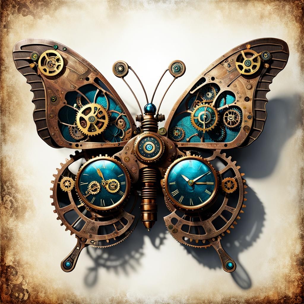 Steampunk Butterfly Mechanical Insect