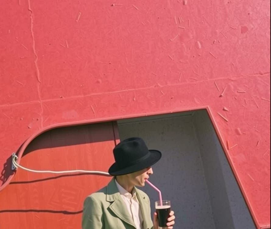 Candid Portrait with Motion Blur in Wes Anderson Style