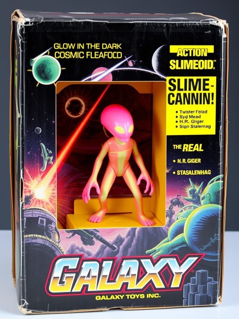 Retro-Futuristic 1987 Toy Box Art