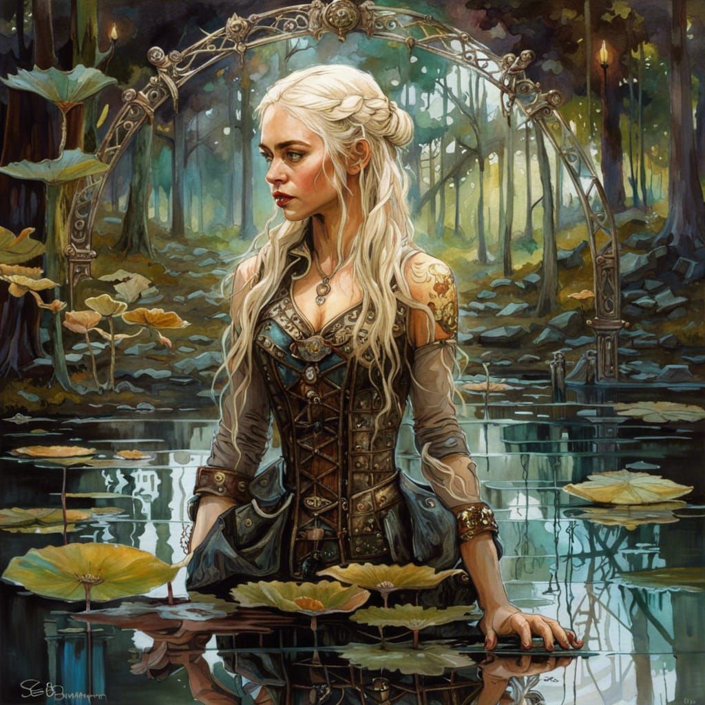 Steampunk Daenerys and Mirrored Reflection