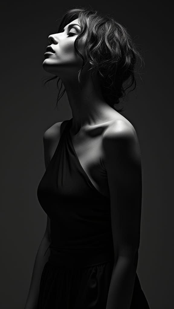 Surreal Lady in Chiaroscuro Lighting