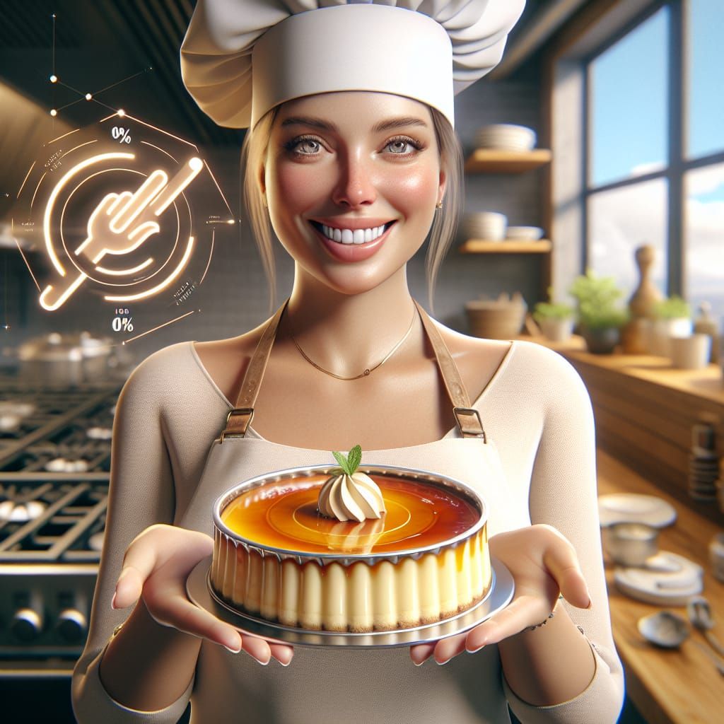 Pastry Chef Presents Lactose-Free Flan in Professional Food ...