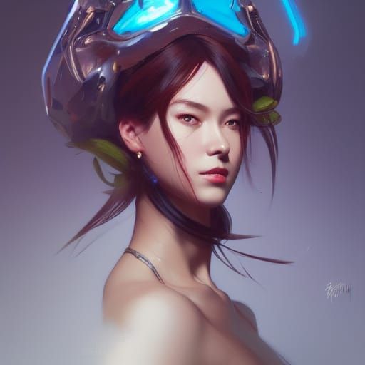 Detailed Portrait in Digital Art Style