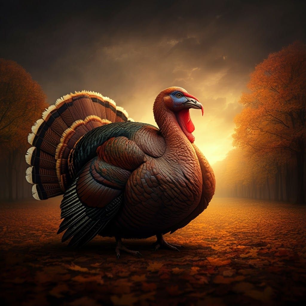 Thanksgiving Turkey: Epic Cinematic Digital Painting