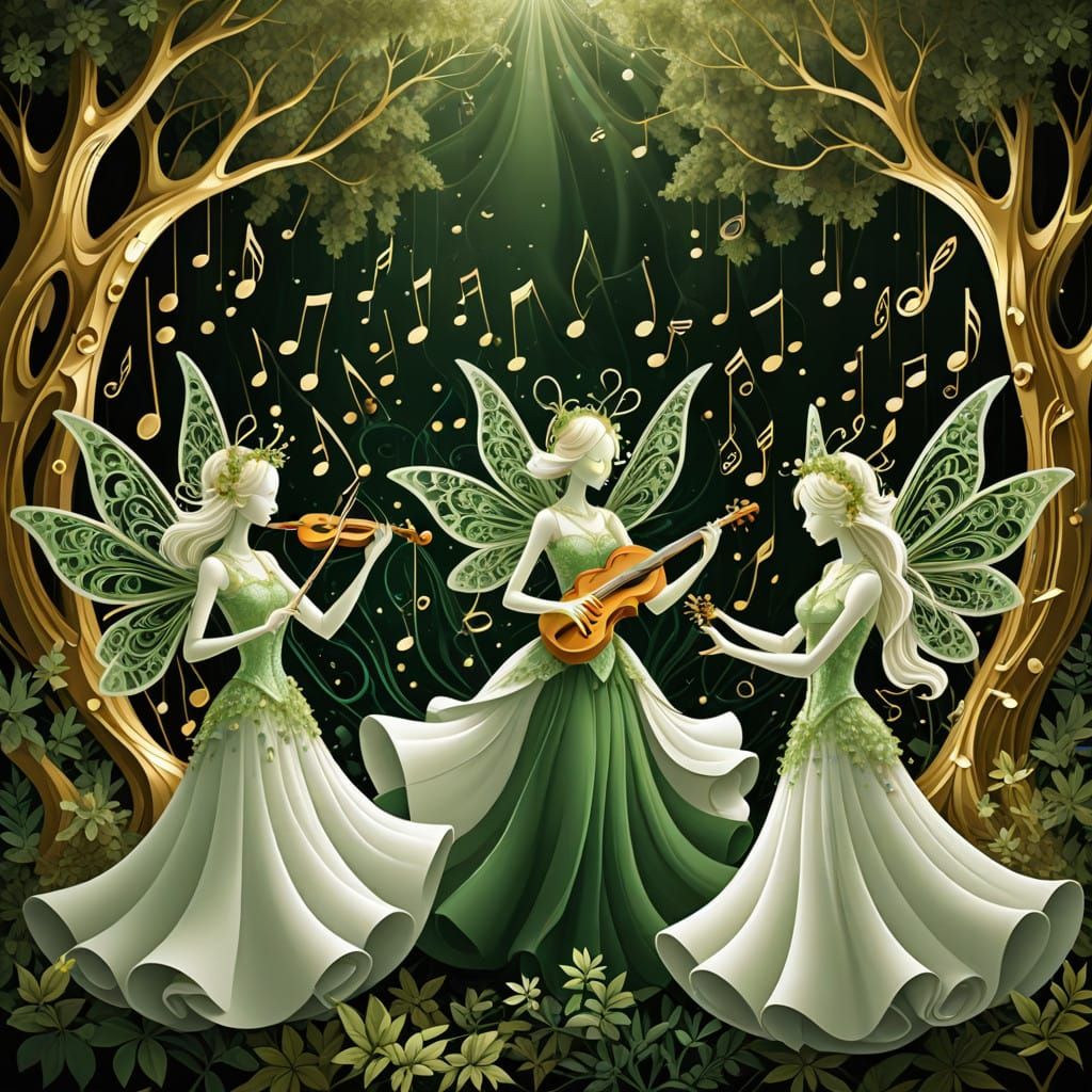 Enchanted Forest Symphony of Radiant Fairies