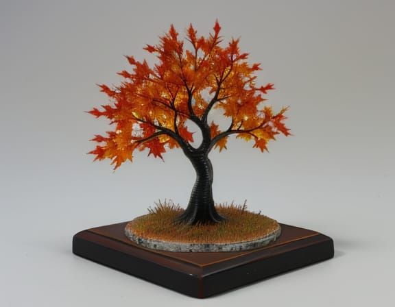 Resin Cast Autumn Tree Art